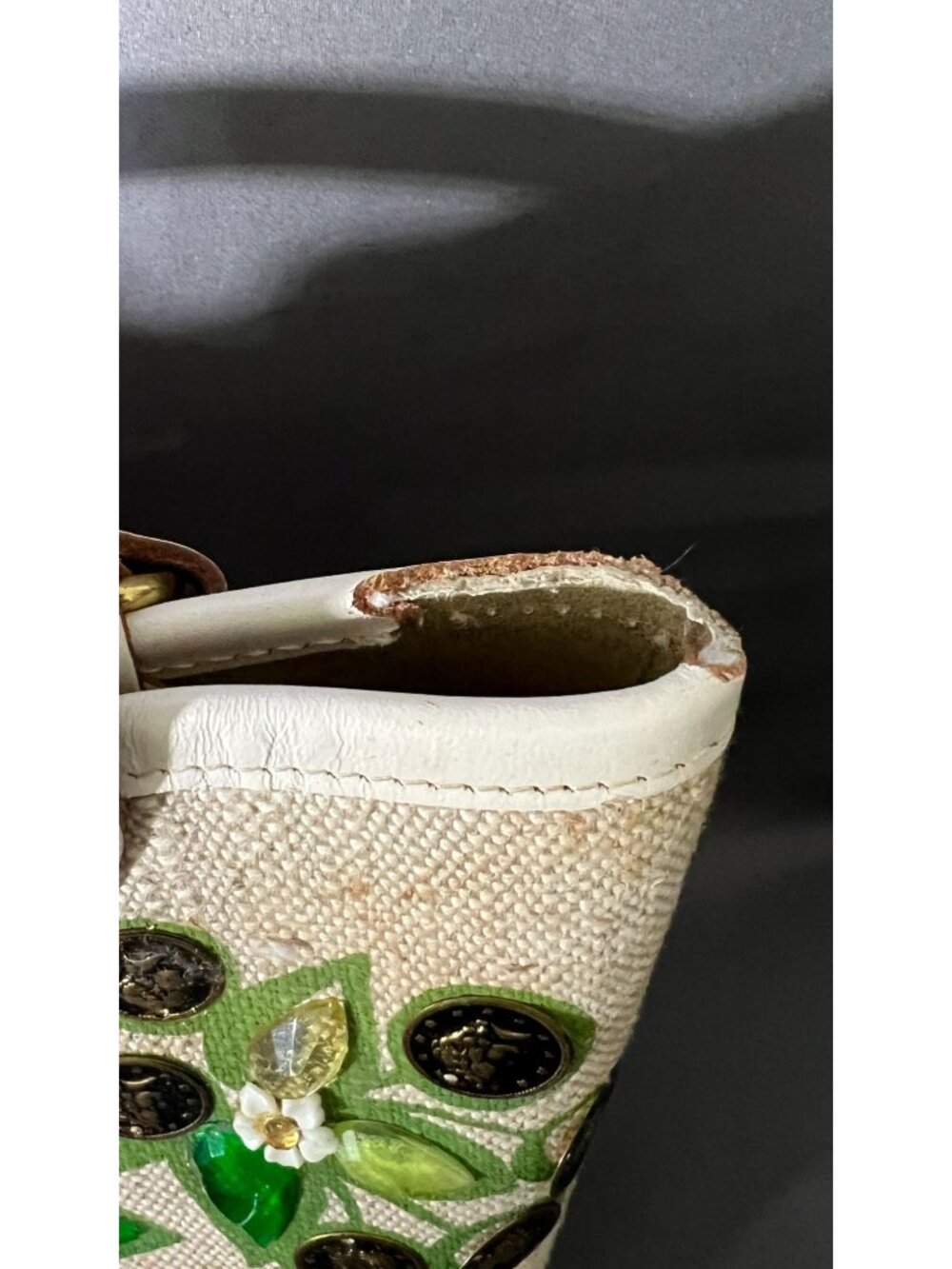 Vintage Embellished "Money Tree" Purse With Wooden Base - Picture 2 of 11